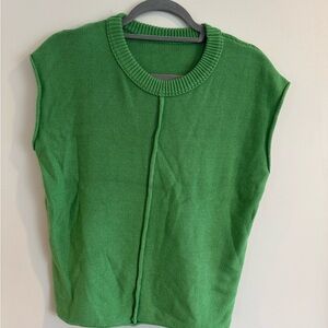 Vibrant Green Knit Sleeveless Top